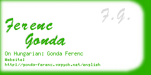 ferenc gonda business card